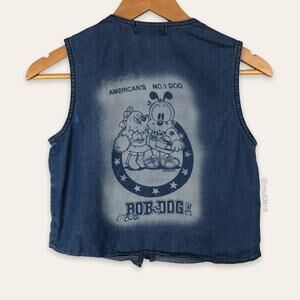 Ivy House America's No. 1 Dog Bobdog Blue Chambray Kids Vest